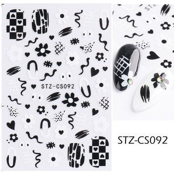 Наклейка для ногтей, на липкой основе STZ-CS092 слайдер для маникюра francheska 2464399308 фото