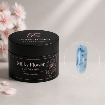Молочный гель для наращивания ногтей сухоцветом на разлив Francheska Professional milk flower Builder Gel 37, 50 мл 500330037 фото