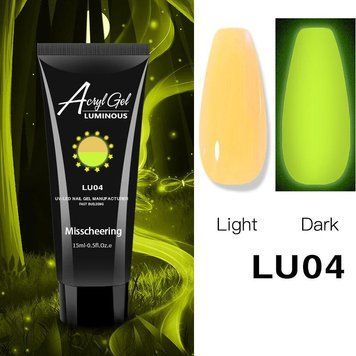 Полигель Акригель для наращивания ногтей Неоновый №04 Acryl Gel LUMINOUS 15мл 2218050714 фото