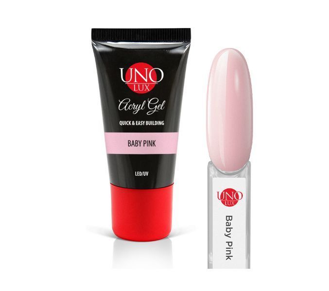 Полигель UNO LUX Акрил Гель Baby Pink 30 мл гель для наращивания камуфлирующий 2633914441 фото