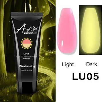 Полигель Акригель для наращивания ногтей Неоновый №05 Acryl Gel LUMINOUS 15мл 2218051271 фото